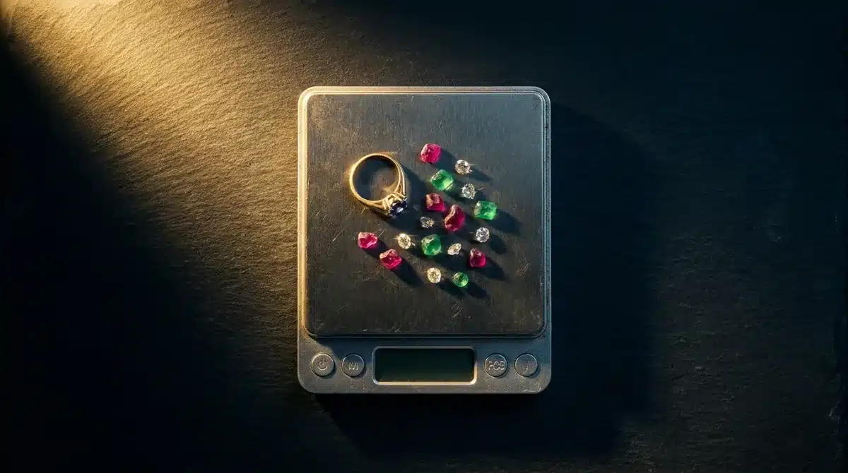 Calibrate a jewelry scale