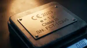 en-45501-weighing-instruments-A Class III trade scale's data plate showing its verification scale interval and accuracy class markings