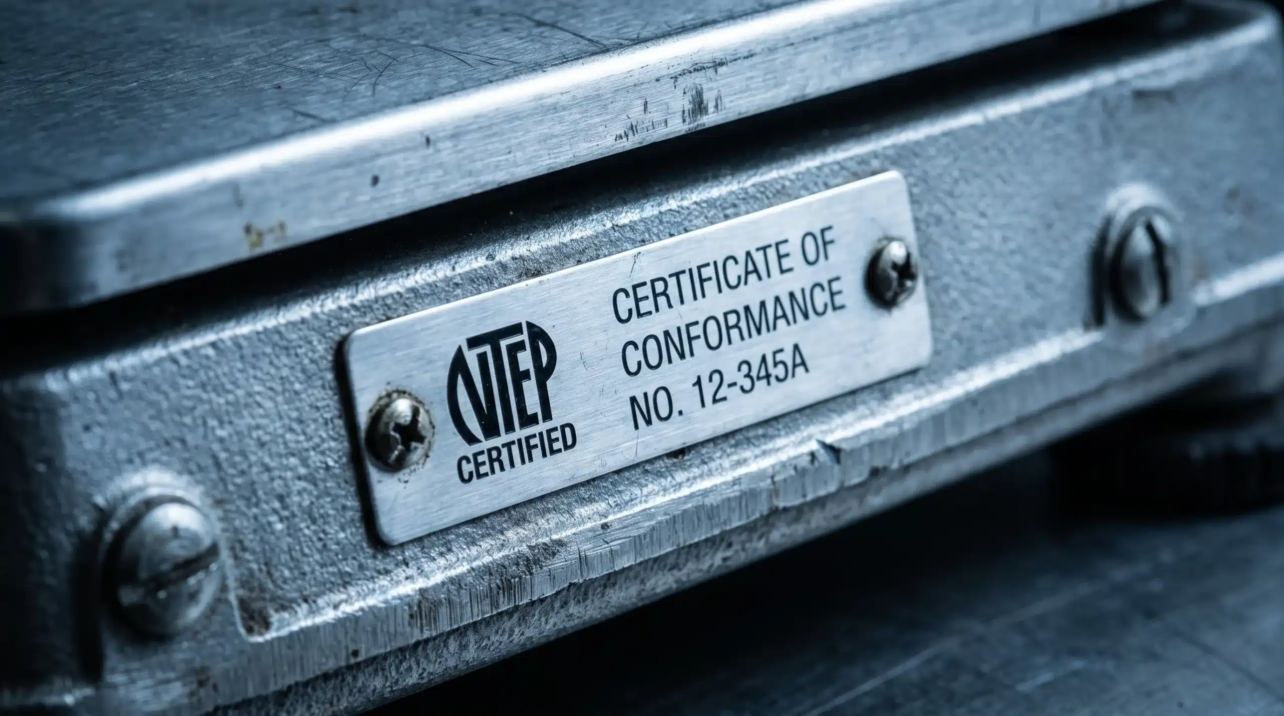 Legal for trade scales: what they are and when you need one 1 A close-up of a scale's nameplate showing an NTEP mark and Certificate of Conformance number